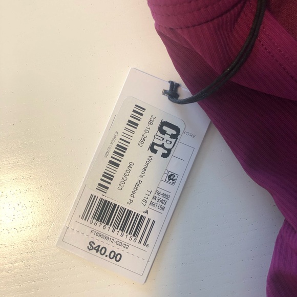 Ribbed Magenta Swimsuit - Picture 3 of 4